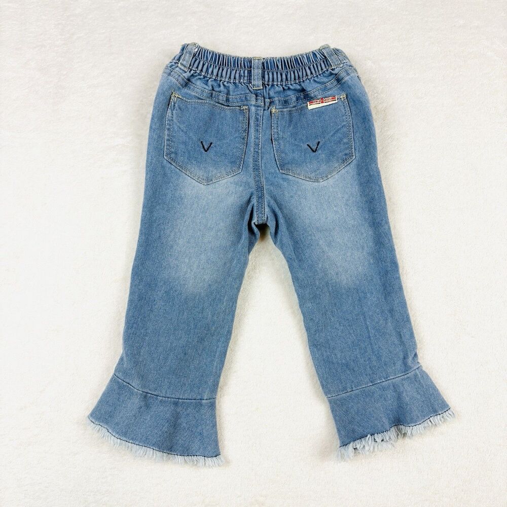 Hudson Jeans Baby Toddler 24M Light Wash Stretch Denim Flare Bell Bottom Ruffle